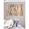 thumbnail image 2 of Linon Eisel Washable Area Rug Collection, Teal and Orange, 2' x 3', 2 of 6
