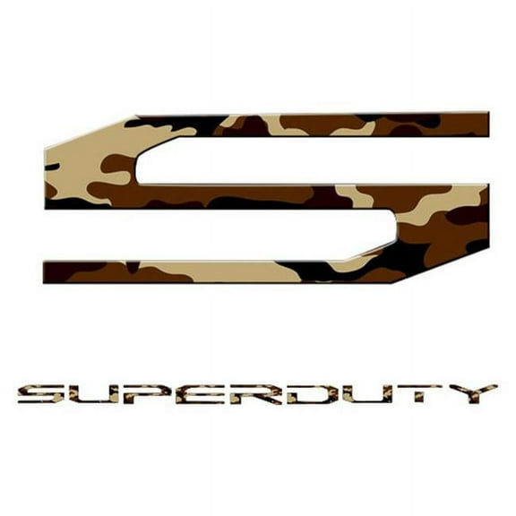 RECON 264381DC Ford For 17-18 SUPERDUTY Raised Logo Acrylic Emblem Insert3Piece