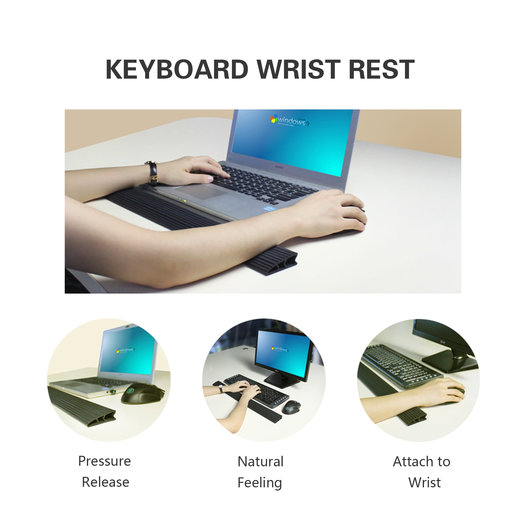 Rxmoo Wrist Rest Pad Computer Keyboard And Mouse Wrist Support