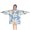 Blue Daisy Flower-1, variant on Lightgreen Daisy Flower White Blooms Pattern Blanket Hoodies for Kids 6-13YR Oversize Wearable Blanket Hoodies for Boys Girls Teens
