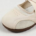 thumbnail image 5 of Gpaecead Women's Mesh Cross Strap Mary Jane Sneakers Breathable Comfort Soft Sole Casual Spring Summer Versatile Flats, Beige, 5 of 8