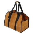 thumbnail image 2 of Bolsa para leña, lona encerada húmeda, doble uso, para exteriores, impermeable, color arcilla, 2 of 14