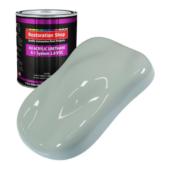Restoration Shop Fleet White Acrylic Urethane Auto Paint - Gallon Paint Color Only, Single Stage High Gloss