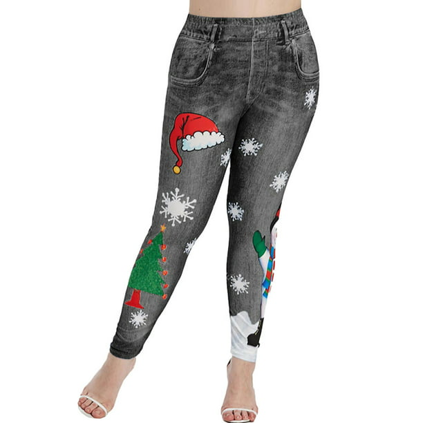 Ik geloof amusement slagader XXLvision Plus Size Women Christmas Holiday Leggings High Waist Sports Yoga  Skinny Trousers - Walmart.com
