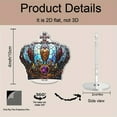 thumbnail image 2 of Rotating acrylic ornament featuring a crown in stained glass style with glass texture, rendered in high-resolution for an elegant display, 2 of 8