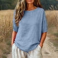 thumbnail image 2 of Women's Short Sleeve Tops Casual Spring Outfits 2026 Trendy Loose Fit Blouses, 2 of 6