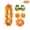 B005- Orange, variant on Luau Party Supplies, Tropical Party Decorations, Photo Booth Props, Party Accessories, 5-Piece Yellow Hawaiian Lei Set with Artificial Flower Neck Garland, Headband, 2 Wristbands,