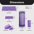 thumbnail image 3 of WYDK 7-Piece Set - Include Yoga Mat with Carrying Strap, 2 Yoga Blocks, Yoga Mat Towel, Yoga Hand Towel, Yoga Strap and Yoga Knee Pad, Multiple Colors（Purple）, 3 of 18