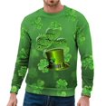 thumbnail image 1 of PMUYBHF Chemise de Vacances pour Hommes Imprimé de la Saint-Patrick Composite Manches Longues Col Rond Sweat à Capuche m, 1 of 6