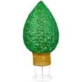 thumbnail image 3 of Northlight LED Lighted Retro Bulb Outdoor Christmas Decoration - 32" - Warm White - Green, 3 of 8