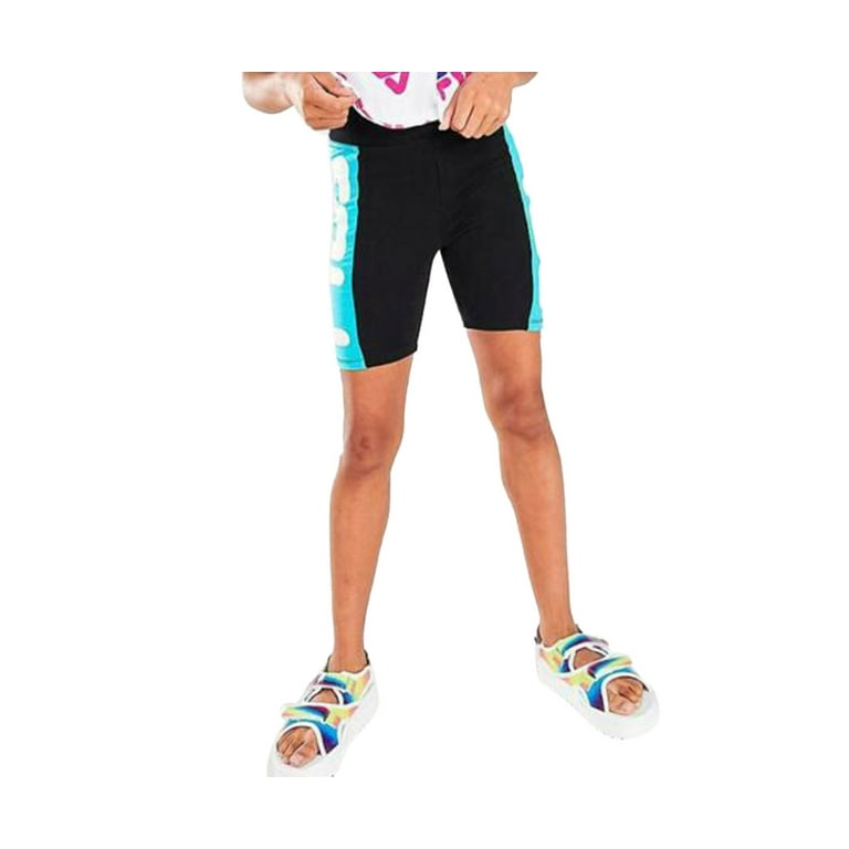 Fila Hw Bike Shorts Girls Active Shorts Size M Color Black Teal