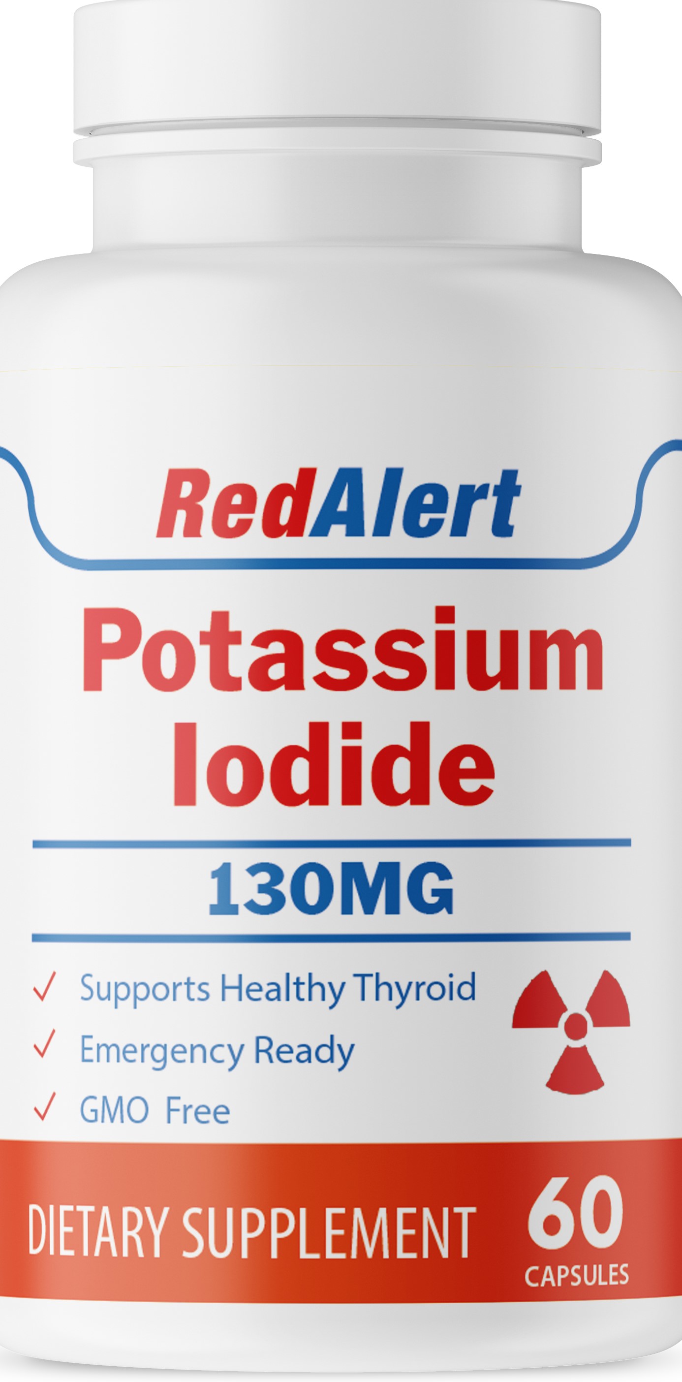 Potassium Iodide Radiation Protection 60 Capsules Thyroid Support