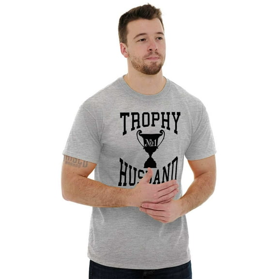 Trophy Husband No. 1 Hubby Award Men's Graphic T Shirt Tees Brisco Brands S