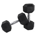 thumbnail image 1 of Par de Mancuernas Hexagonales Fire Sports de Caucho 15Kg Negro, 1 of 3