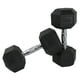 thumbnail image 1 of Par de Mancuernas Hexagonales Fire Sports de Caucho 15Kg Negro, 1 of 3