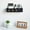 Black, variant on Wall Mount Phone Holder with Hooks - Remote Control Storage Shelf, ABS Adhesive Bracket for Bathroom Bedroom Living Room, White or Black, 12.8x2.9x3.1in