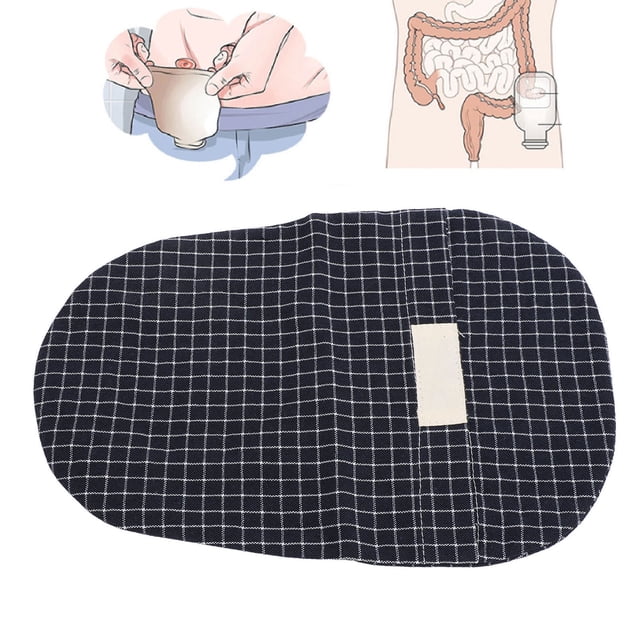Funda Para Bolsa De Ostomía, Funda Para Bolsa De Estoma, Poliéster, Algodón, Azul Marino, Universal Para Colostomía