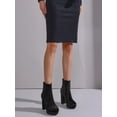 thumbnail image 2 of DARING DIVA Platform Block Heels Faux Velvet Ankle Boots Black 7, 2 of 7