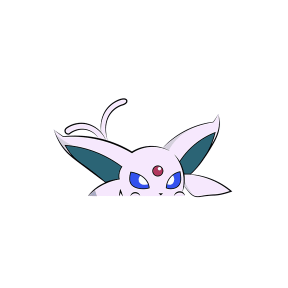 Espeon Peeking Sticker – Sweet, Sleek & Psychic