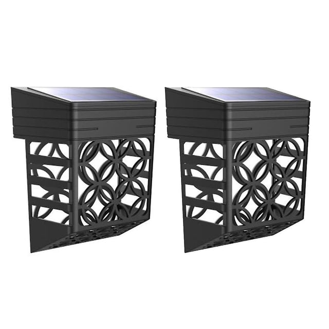 Luces solares de pared para exteriores, paquete de 2 para acceso a poste de valla y cubierta, iluminación de jardín