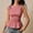 716#Red, variant on Women Cute Boat Neck Tie Shoulder Plaid Print Tank Top Y2k Slim Fit Sleeveless Ruffle Hem Smocked Cami Shirt Green S