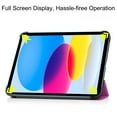 thumbnail image 4 of Case for Apple iPad 10th Generation 10.9 Inch Case 2022, PU Leather Thin Slim Lightweight Trifold Shell Corner Protection Smart Folio Cover with Auto Sleep/Wake and Support Pencil Holder, Purple, 4 of 8