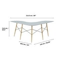 thumbnail image 4 of Teamson Home Roberto L-Shaped Corner Desk with Wood and Metal Details, Light Gray, 4 of 8