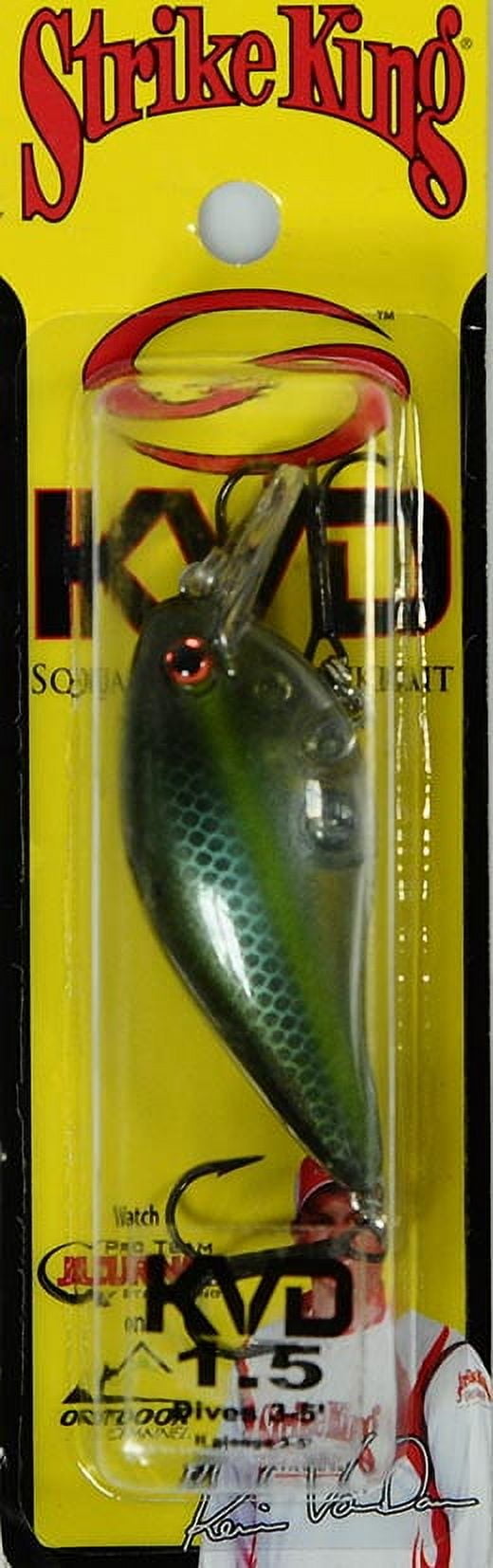 (2 pack) Strike King KVD Squarebill 1.5 Crankbait Sexy Ghost Minnow Hard Bait Lure
