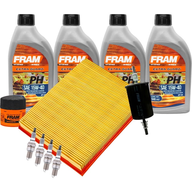 Kit De Afinación Con Aceite 15W40 Mineral, Bujías Iridio, Filtro De Aire, Filtro De Aceite Y Filtro De Combustible 11 Piezas Compatible con Chevrolet Chevy L4 1.6L DE 1994 A 2012