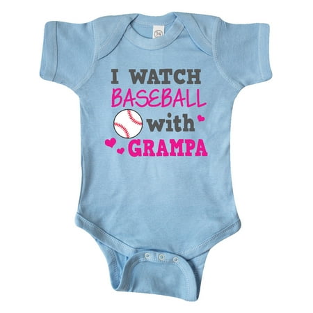 

Inktastic I Watch Baseball with My Grampa Gift Baby Boy or Baby Girl Bodysuit