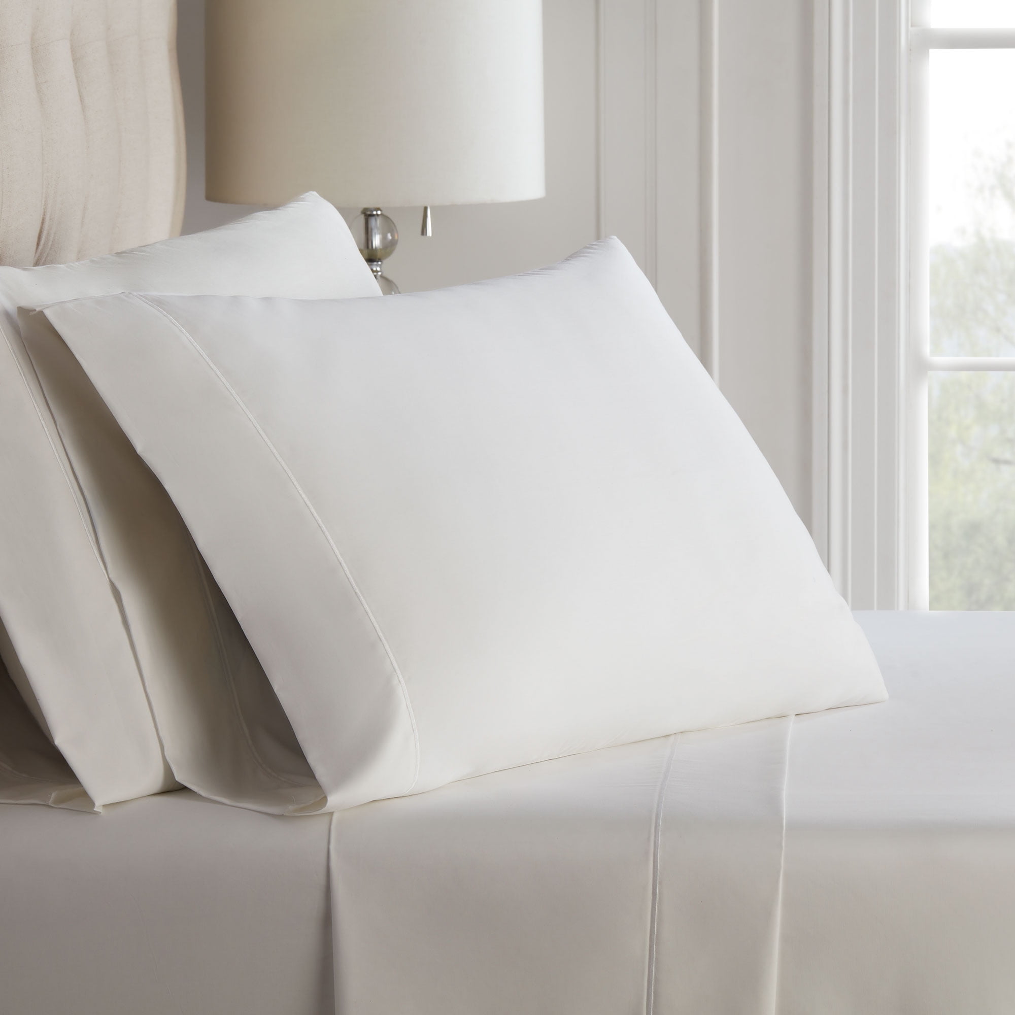 Hotel Style 4 Piece 600 Thread Count White Egyptian Cotton Bed Sheet Set, King