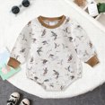 thumbnail image 2 of CAUYDY Preemie Boy Photoshoot Outfits Baby Clothing 3 6 9 12 18 24 Months Newborn Long Sleeved Sleepers Infant Boys Comfy Romper Fall Winter Bodysuit Brown for Sizes 3-6 Months, 2 of 6