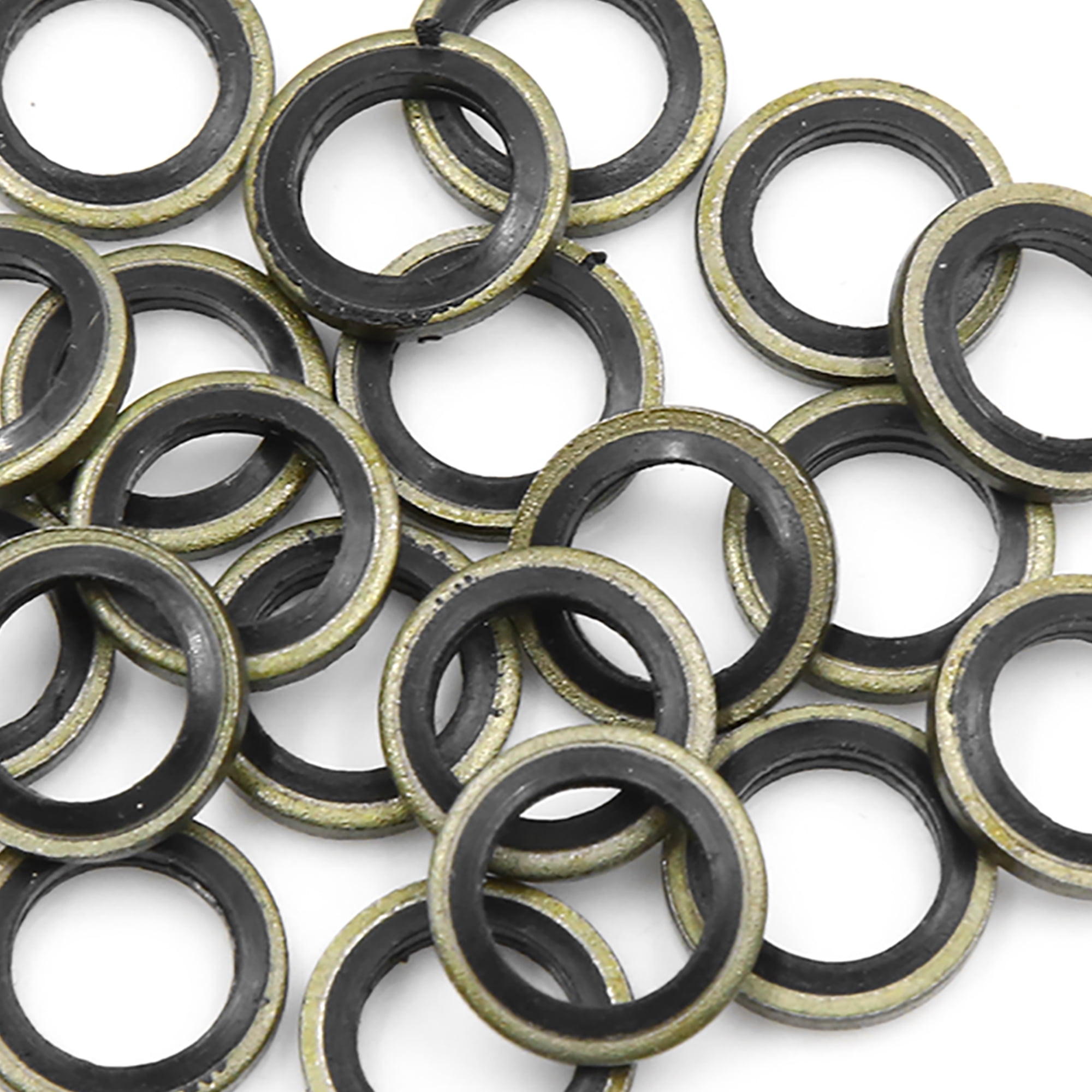 Unique Bargains 20pcs Engine Oil Crush Washers Drain Plug Gaskets Universal for Vehicles