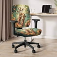 thumbnail image 5 of FKELYI Vintage Giraffe Flower Butterfly Print Desk Chair Cover Elastic Fabric Office Chair Cover Computer Chair Protective Cover Rotating Sweivel Chair Slipcover, Set of 2, 5 of 7
