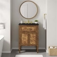 thumbnail image 2 of Modway Elysian 24" Modern Wood Bathroom Vanity in Black and Brown, 2 of 17