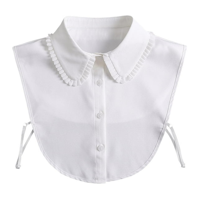 Rongfmy Faux Collier Faux Collier pour Femmes Accessoires de Complet Professionnels Faux Collier Blanc