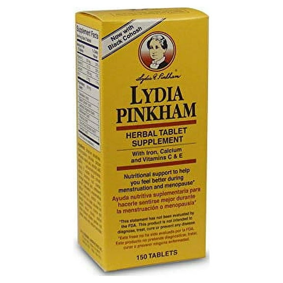 Lydia Pinkham Herbal Supplement Tablets Menstruation Menopause Count