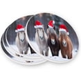thumbnail image 3 of Christmas Horses Coasters Absorbent Moisture Non-Slip Drink Coaster Ceramic Stone with Cork Base Desktop Protection Prevent Furniture Damage 4PCS Home Decor, 3 of 6