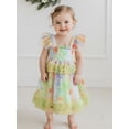thumbnail image 6 of RUINIXCW Fairy Toddler Baby Girl Butterfly Dress Little Baby Girl Summer Smocked Dress Fly Sleeve Frills Casual Princess Birthday Baptism Wedding Party Dress, 6 of 9