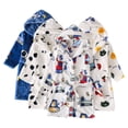 thumbnail image 4 of YTDSCS Kids Baby Hooded Bathrobe Girls Boys Cartoon Warm Flannel Robes for Toddler Soft Comfort Fall Winter Sleepwear for Boys Girls Size 2-8T, 4 of 6