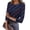 Navy(American Flag Striped), variant on Iaqnaocc American Flag Tops for Women 4th Of July Ribbed 3/4 Sleeve American Flag Striped Independence Day Tees Slim Fit Trendy Crew Neck 2026 Summer Retro T Shirts for Women Navy XL