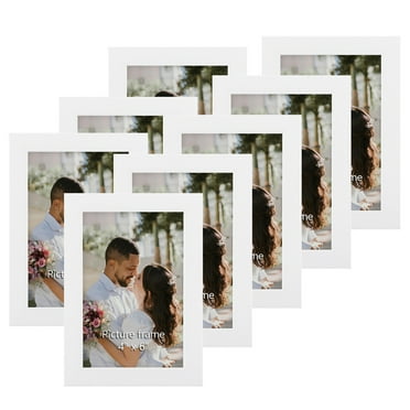 4x6 Picture Frames Set of 7,White 4 by 6 Photo Frame for Wall and Tabletop Display