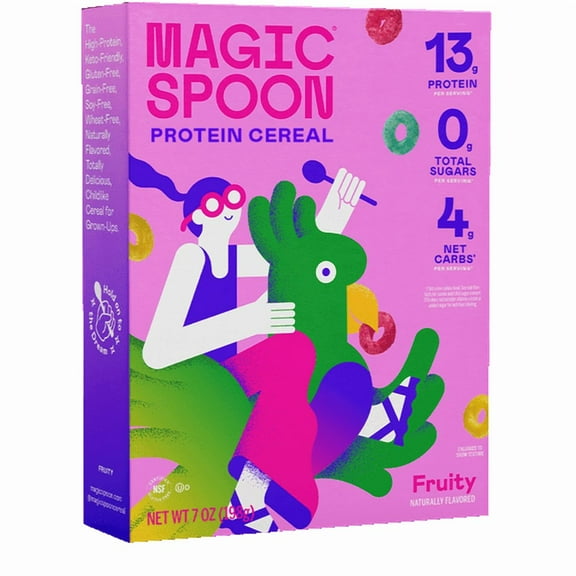 Magic Spoon Fruity Grain-Free Breakfast Cereal, 7 oz Box(pack of 4)
