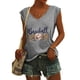 thumbnail image 2 of Camisetas sin mangas con cuello en V de verano para mujer, camisetas de manga corta con estampado de elementos de béisbol Retro OAVQHLG3B Store  lin121212, 2 of 5