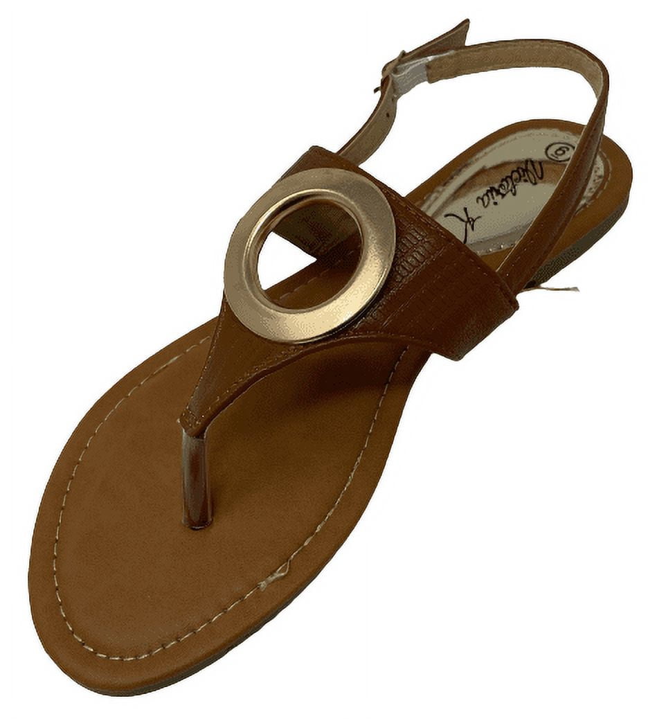 Victoria K Women's Gold Ring Sandals