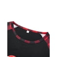 thumbnail image 6 of Gureui Matching Family Christmas Pajamas Set , Long Sleeve Cute Cartoon Print Tops + Plaid Pants Set Sleepwear, 6 of 9