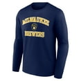 thumbnail image 2 of Men's Navy Milwaukee Brewers Heart and Soul Long Sleeve T-Shirt, 2 of 3