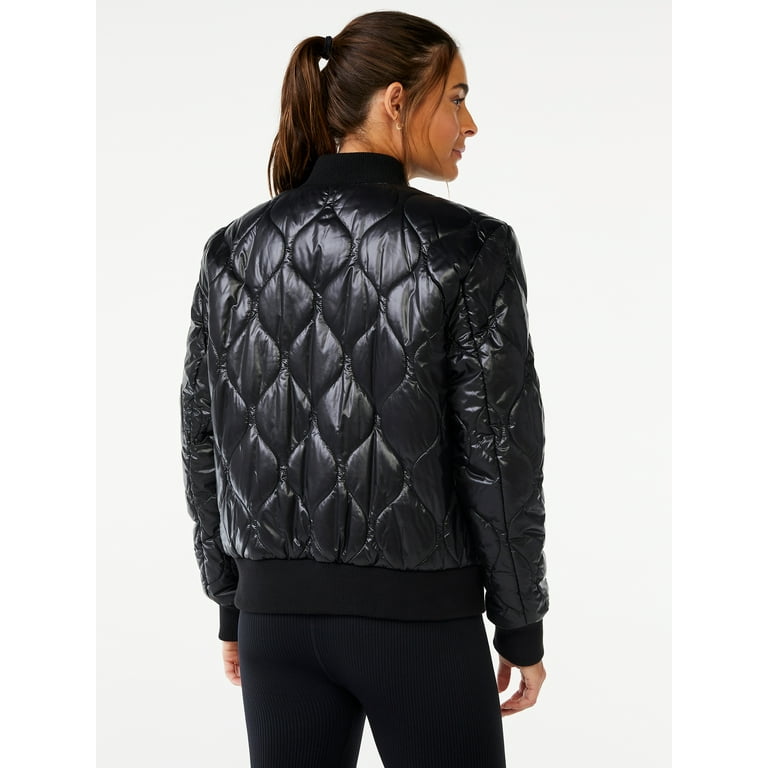 Love & Sports Women's Quilted Bomber Jacket 