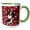 Green/White, variant on 3drose, Funny Cute Boston Terrier Dog and Heart Love Pattern Abstract, 11oz Magic Transforming Mug