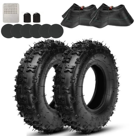 4.10/3.50-6 4.10-6 410-6 Tire Inner Tube with TR87 Bent Valve Stem Substitute for Lawn Mower Wheelbarrow Hand Truck Wagon Go Kart Trailer Trolley Mini Bike ATV Quad 4 Wheeler Durable 2 Pieces